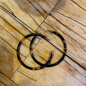 Animal Print Large Hoops